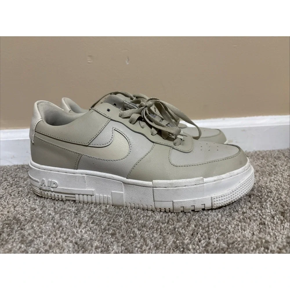 Nike Air Force 1 Low Pixel Stone Bone Summit White‎ (Women's) 11 CK6649-104